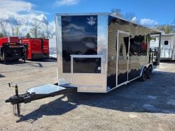 Concession Trailer 8.5' X 22' Black BBQ Food Event Catering 