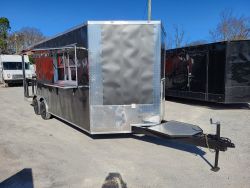 Concession Trailer 8.5' X 22' Charcoal Grey Food Event Catering 