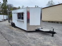 8.5 x 22 White Concessions Food Trailer