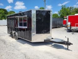 Concession Trailer 8.5' X 18' Black Food Event Catering 