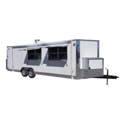 Concession Trailer 8.5'x24' White - Food Catering Event Vending