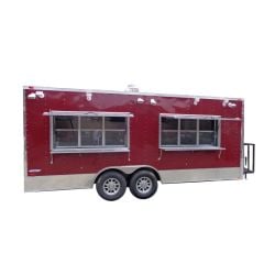 Concession Trailer 8.5' x 20' Red - Custom Enclosed Event Food Kitchen 