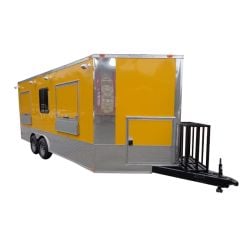 Concession Trailer 8.5'x18' Vending Event Catering Food (Yellow)