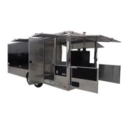 Concession Trailer 8.5 x 24' Black BBQ Food Event Catering 