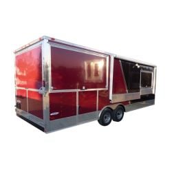 Concession Trailer Black Brandywine 8.5' x 24' BBQ Smoker Event Catering