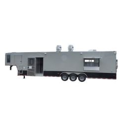 8.5' x 40' Gray Gooseneck Event Catering Concession Food Trailer 