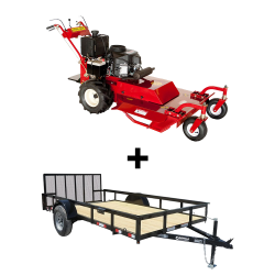 Bradley 36BB-BS25E Brush Buster 36" Walk Behind Mower Util Trailer Package