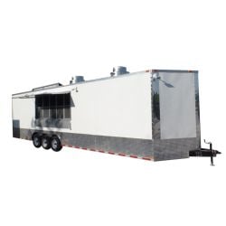  8.5' x 32' Concession Food Trailer Concession White Event Catering