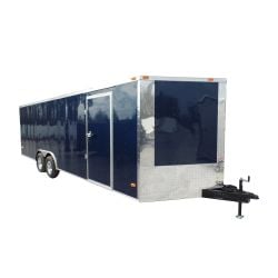 Enclosed Trailer 8.5' X 24' Indigo Blue Equipment Hauler Storage