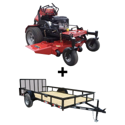 Bradley 48SC-CT25 48" Stand On Mower Util Trailer Package