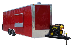 8.5' x 20' Victory Red Concession Trailer Food Event Catering