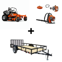 Husqvarna MZ48 48" Zero Turn Lawn Mower 23HP KAW Utility Trailer Package Deal