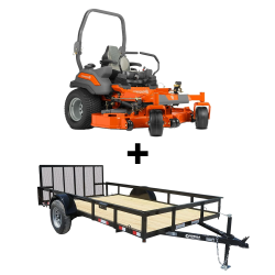 Husqvarna Z560L Zero Turn Mower Utility Trailer Bundle