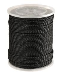 Wolverine 1/4" 1,200 Black 3 Strand Twisted Poly Rope