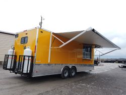 8.5' x 24' Yellow Food Concessions Trailer