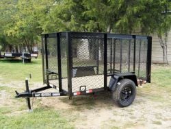 5x8 Straight Deck Utility Trailer with 4ft Mesh Side 3500lb Axle