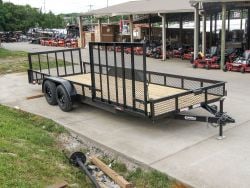 6.4x20 Utility Trailer with Side Gate (2) 3,500lb Axles