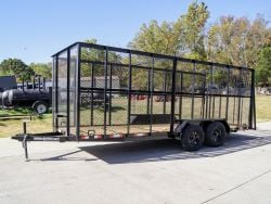 6.4x18 Straight Tail Utility Trailer with 6ft Sides