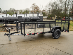 5x12 Dovetail Utility Trailer with 2ft Mesh Sides 3,500lb Axle