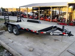 7x14 IBeam Equipment Trailer (2) 5200lb Axles with Stand-Up Ramps