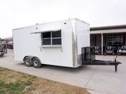 Concession Trailer 8.5x18 White Custom- Event Catering