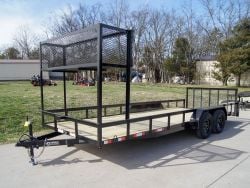 7x20 Dovetail Utility Trailer (2) 3,500lb Axles with Front Basket