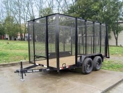 6.4x12 Straight Deck Utility Trailer with 6ft Mesh Sides (2) 3,500lbs