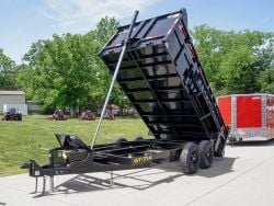 7x14 Telescopic Dump Trailer with 3ft Sides (2) 7K Axles