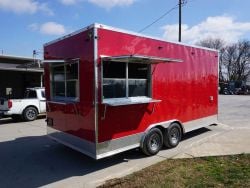 Concession Trailer 8.5' x 18' Red Food Event Catering 