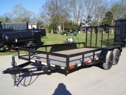 7x14 Powder Coated Straight Deck Utility Trailer (2) 3500lb Axles