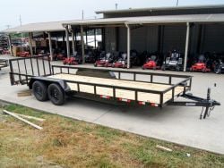6.4x20 Tandem Dove Tail Utility Trailer  (front right)