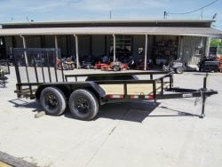 6.4x12 Straight Deck Utility Trailer (2) 3,500lb Axles with Brakes