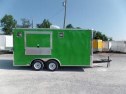 8.5' x 16' Lime Green Concession Food Trailer