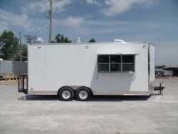 8.5' x 20' White Pizza Concession Food Trailer With Appliances