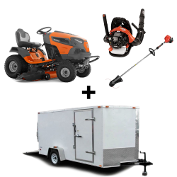 Husqvarna TS 148XK 48" Lawn Tractor Encl Trailer Handheld Package (Scratch and Dent)
