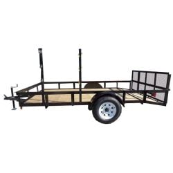Utility Trailer 6.4x12 with Trimmer Racks Dove Tail Gate