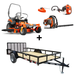 Husqvarna Z460 Zero Turn Mower Utility Trailer Handheld Fleet Package