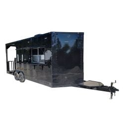 8.5' X 22' Black Concession Trailer Food Event Catering BBQ