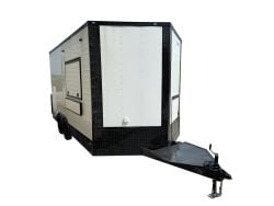 Concession 8.5' X 16' White Food Event Catering Trailer