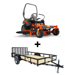 Husqvarna Z460XS Zero Turn Mower Utility Trailer Bundle