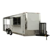 Concession Trailer 8.5'x18' Catering BBQ Smoker Event (White)