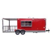 Concession Trailer 8.5'x24' Red - BBQ Smoker Food Event