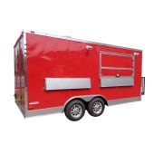 Concession Trailer 8.5'x16' Red - Custom Food Catering Event