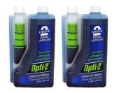 2 Bottles - Opti-2 2-Cycle Oil 34 oz Smokeless 25 Gallons EZ Measure 