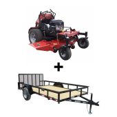 Bradley 52SC-CT27 52" Stand On Zero Turn Mower Util Trailer Bundle