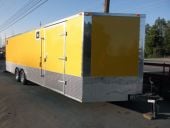 Enclosed Trailer 8.5'x26' Yellow - Bike Motorcycle Car Hauler Storage