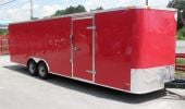 Enclosed Trailer 8.5'x24' Red - Motorcycle Trailer Car Truck Argo ATV Hauler Storage