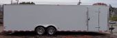Enclosed Trailer 8.5'x28' White - Car Hauler Cargo Equipment Trailer