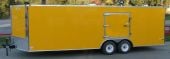 Enclosed Trailer 8.5'x24' Yellow - Mower Motorcycle Car Truck Hauler