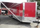 Enclosed Trailer 8.5'x24' Red - ATV Car Bike Equipment Hauler